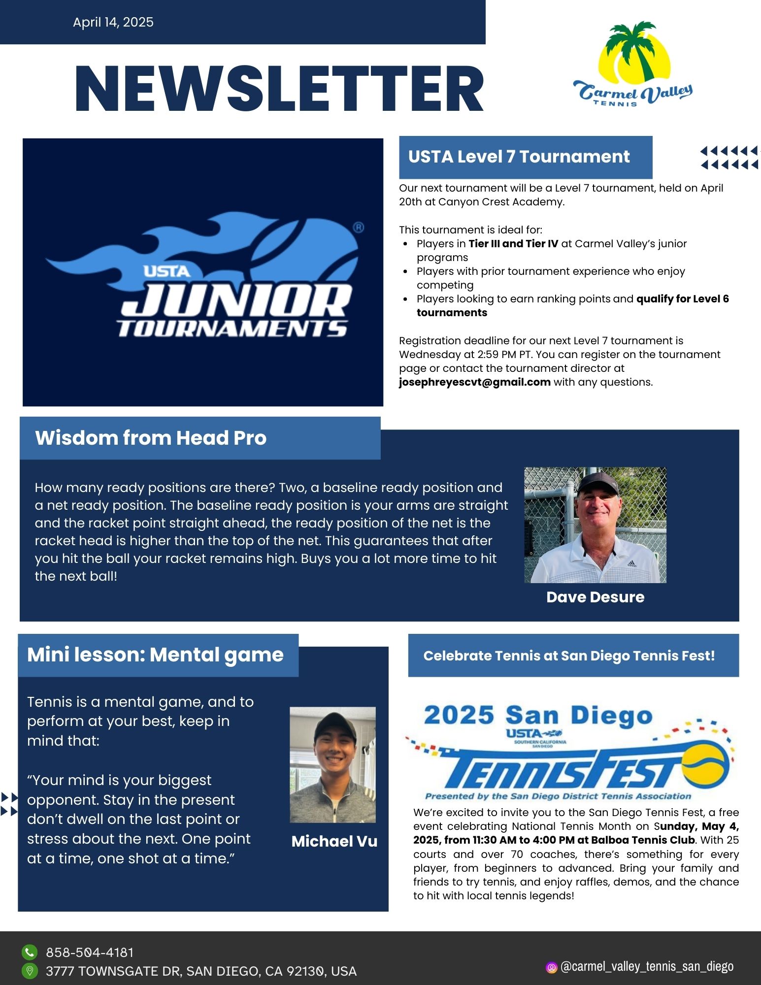Newsletter - April 14, 2025