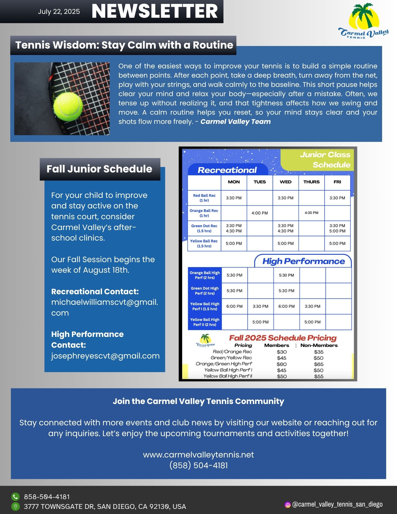 Newsletter - July 21, 2025