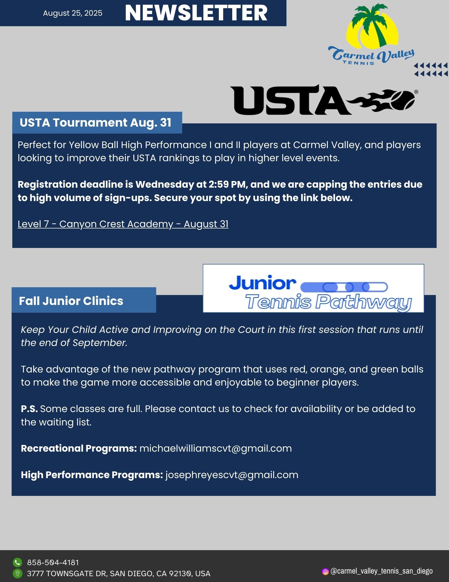 Newsletter - August 25, 2025