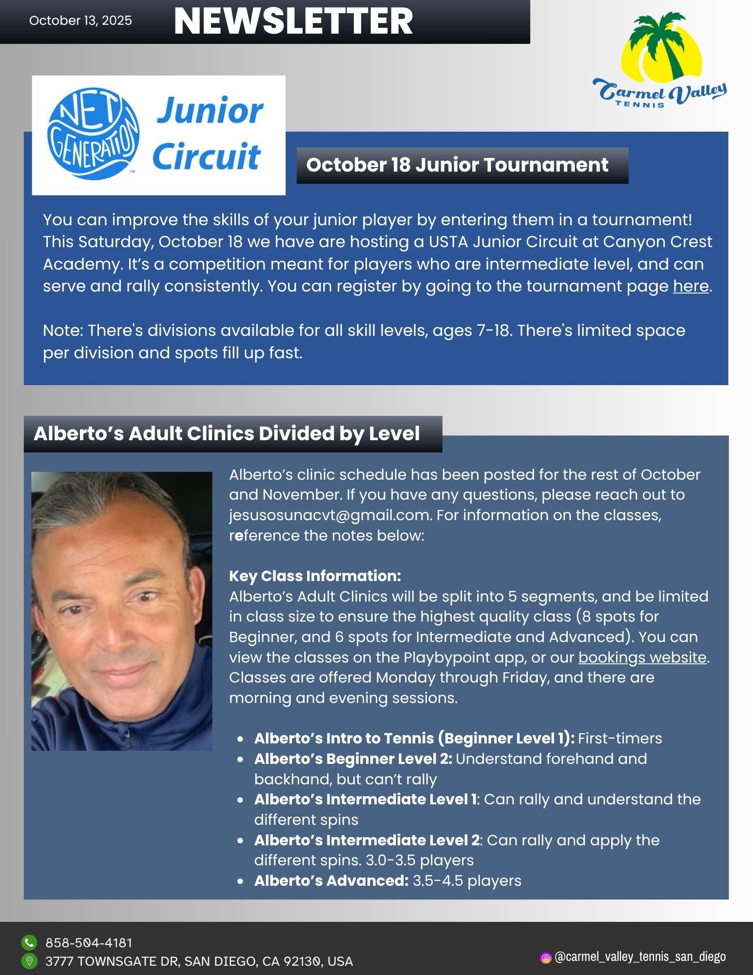 Newsletter - October 13 2025