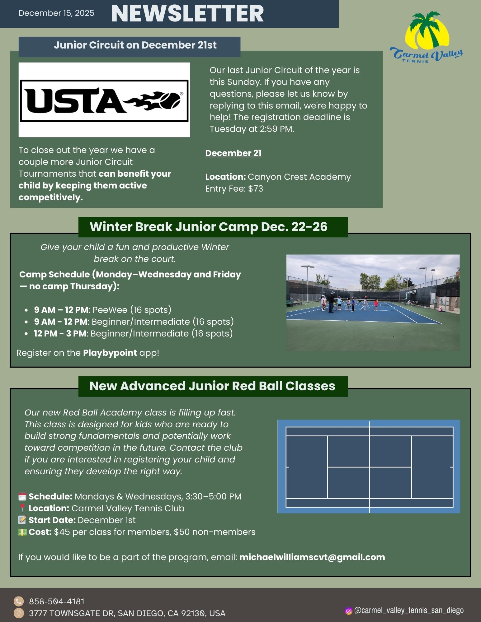 Newsletter - December 15, 2025