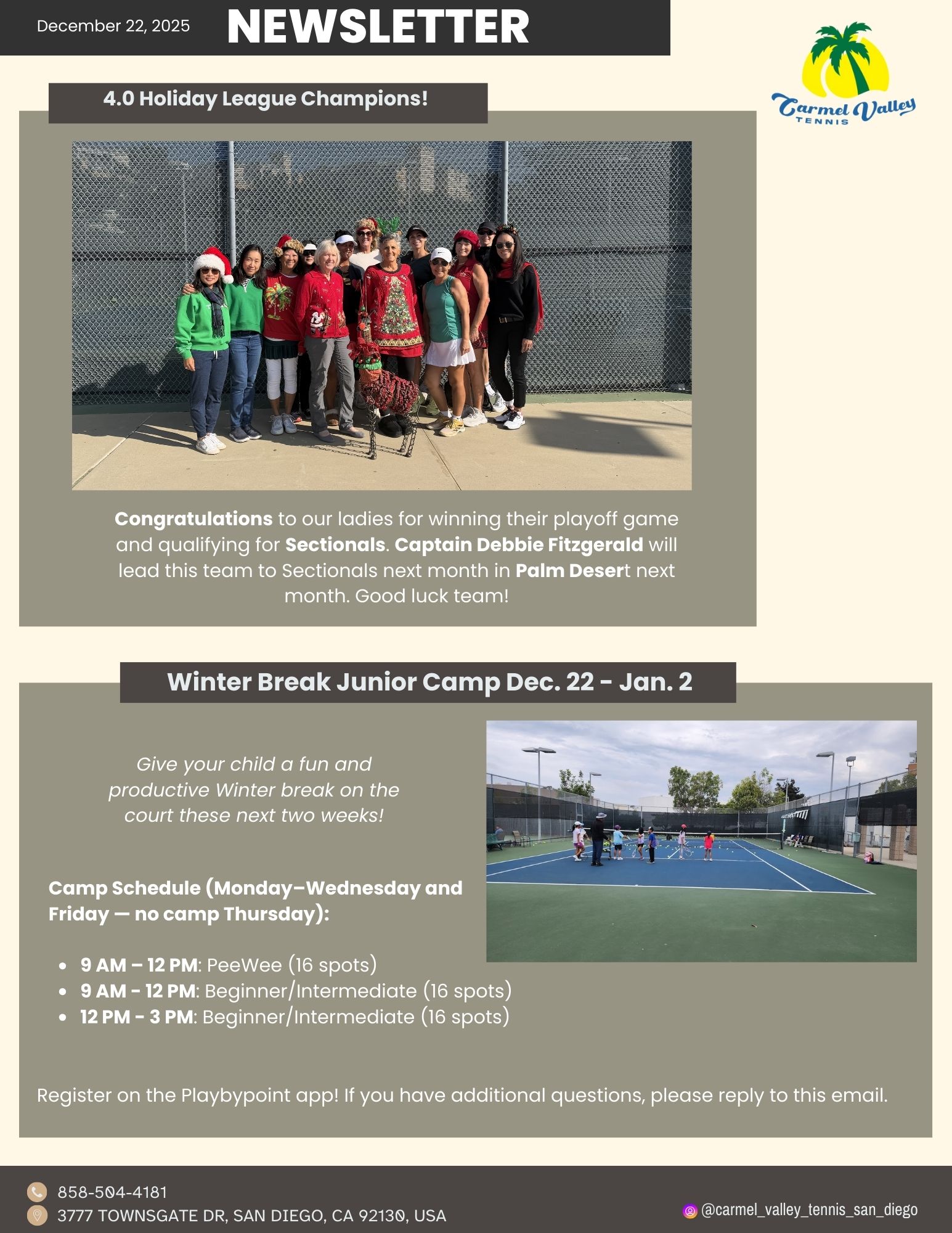 Newsletter - December 22, 2025